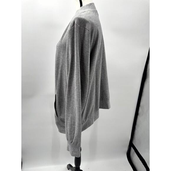 Torrid Cardigan Sweater Women's 3 Heather Gray Rayon Stretch Tight Knit Full Zip - Picture 2 of 6
